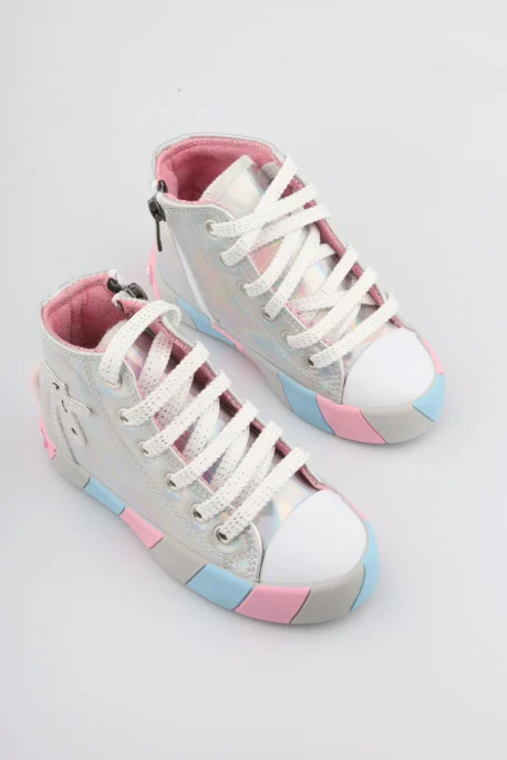 Unicorn Işıklı Ortopedik Kız Çocuk Sneaker Çok Renkli